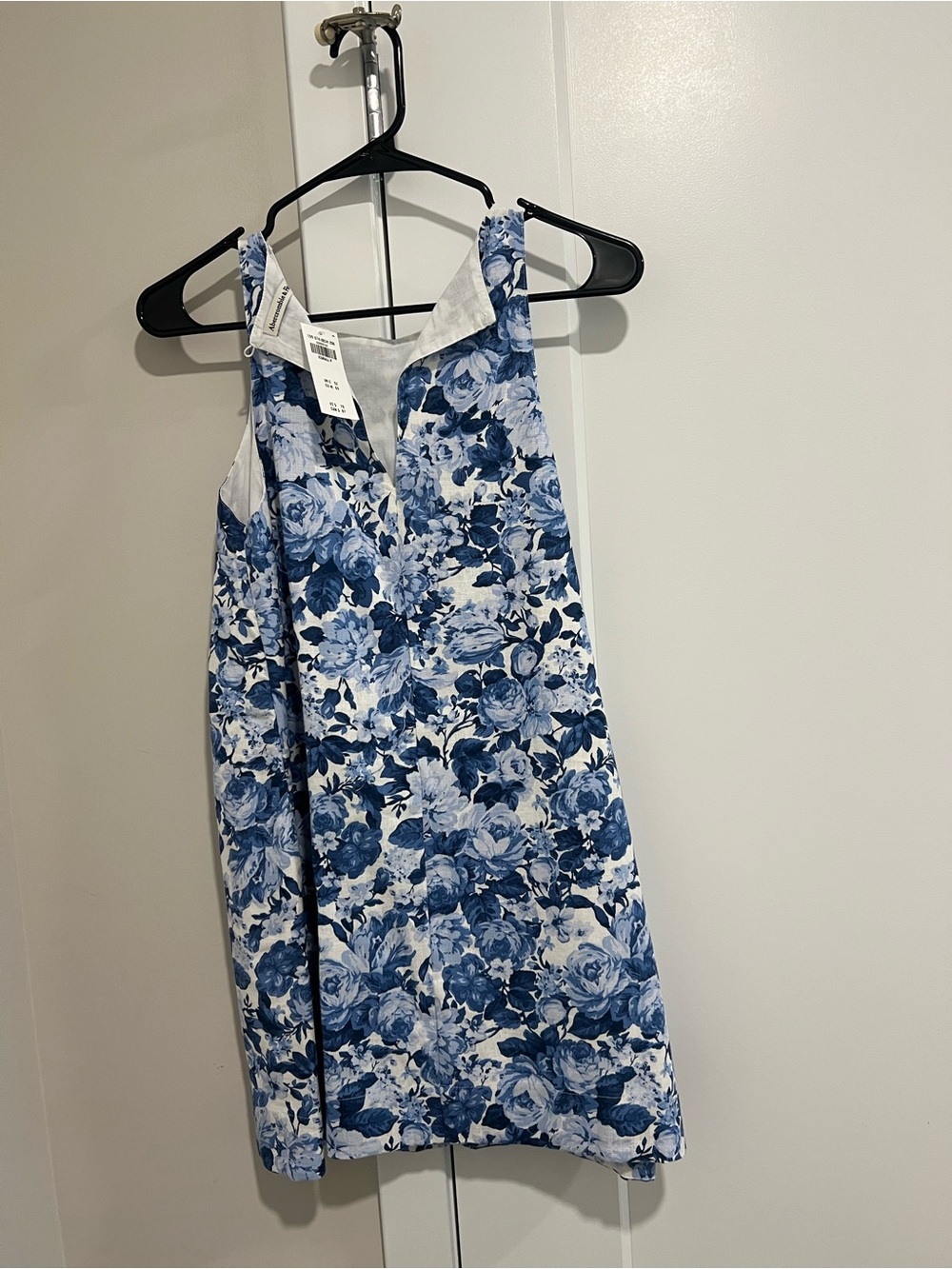 Abercrombie & Fitch Blue Floral Sleeveless Mini Dress